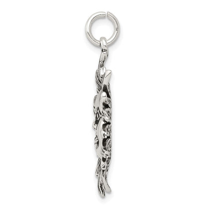 Sterling Silver Antiqued Sun Charm