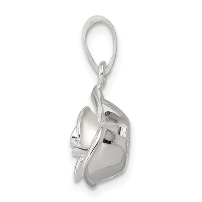Sterling Silver Rose Pendant