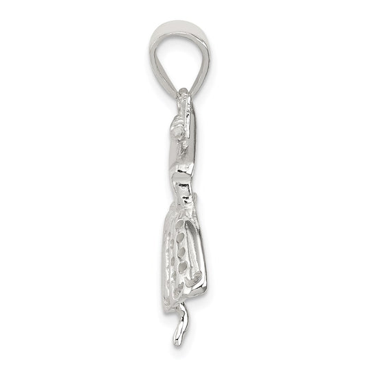 Sterling Silver Polished Ballerina Pendant