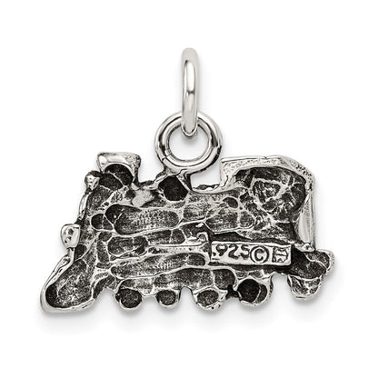 Sterling Silver Antiqued Train Charm