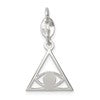 Sterling Silver Polished Evil Eye Charm