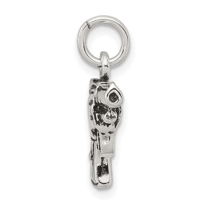 Sterling Silver Antiqued Pistol Charm