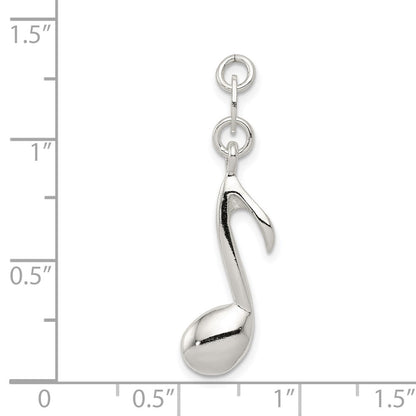 Sterling Silver Polished Music Note Charm