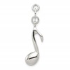 Sterling Silver Polished Music Note Charm
