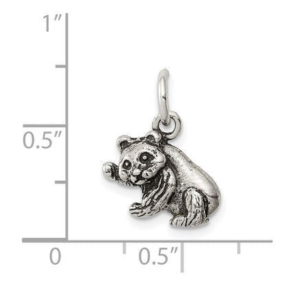 Sterling Silver Antiqued Panda Bear Charm