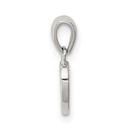 Sterling Silver Rhodium-plated Polished Heart Pendant