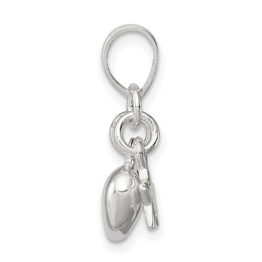 Sterling Silver Heart and Star Pendant