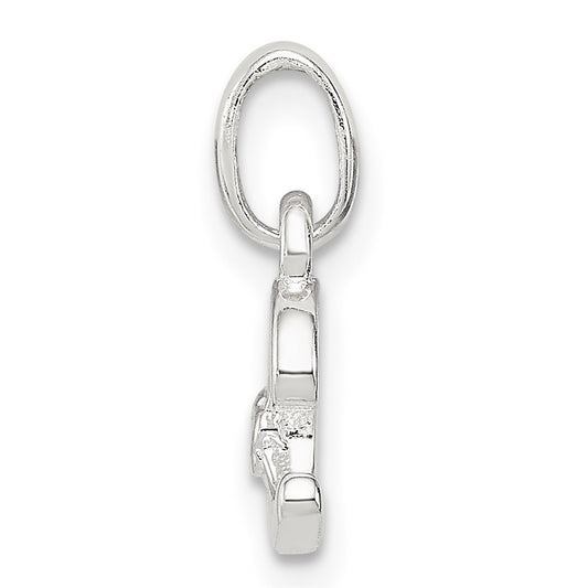Sterling Silver Letter C with Enamel Pendant