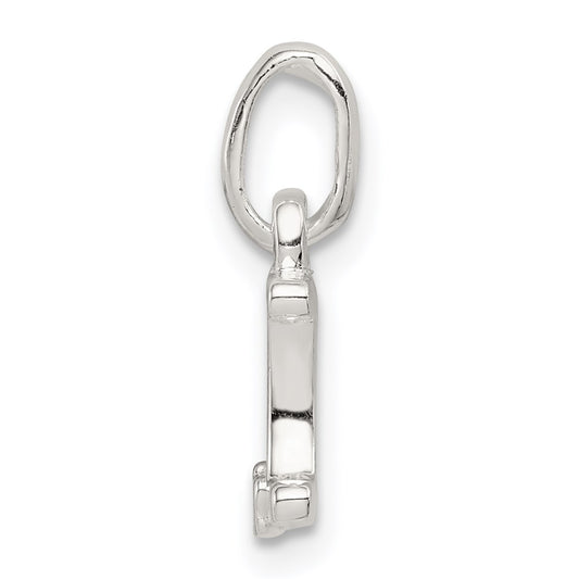 Sterling Silver Letter I with Enamel Pendant