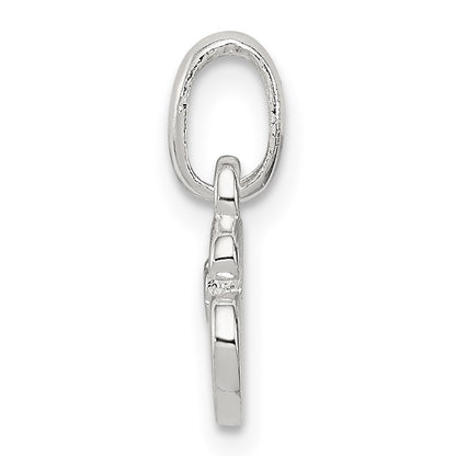 Sterling Silver Letter S with Enamel Pendant