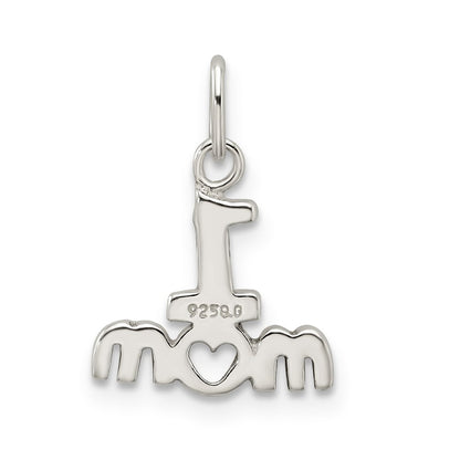 Sterling Silver Polished #1 MOM Charm