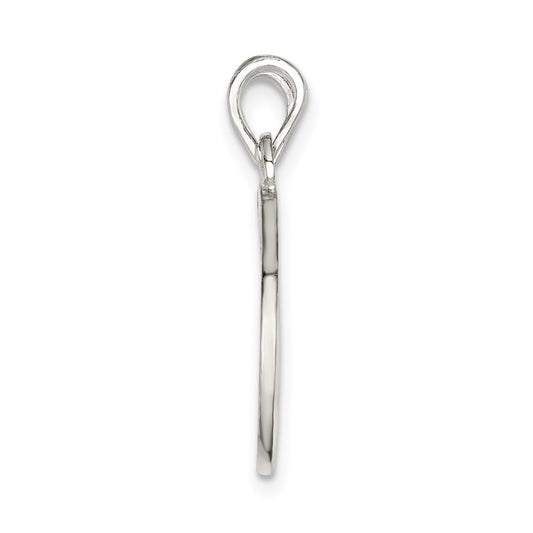 Sterling Silver Polished Mini I Love You Break Apart Heart Pendant