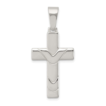 Sterling Silver Polished Cross Pendant