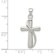 Sterling Silver Polished Cross Pendant
