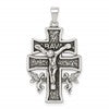 Sterling Silver Antiqued Mini Caravaca Crucifix Pendant