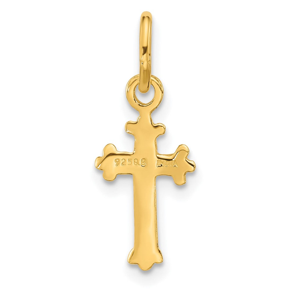 Sterling Silver Polished Cross Charm
