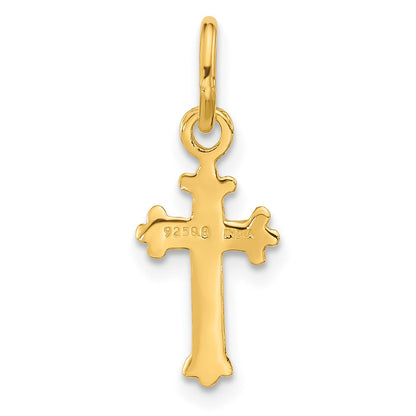 Sterling Silver Polished Cross Charm