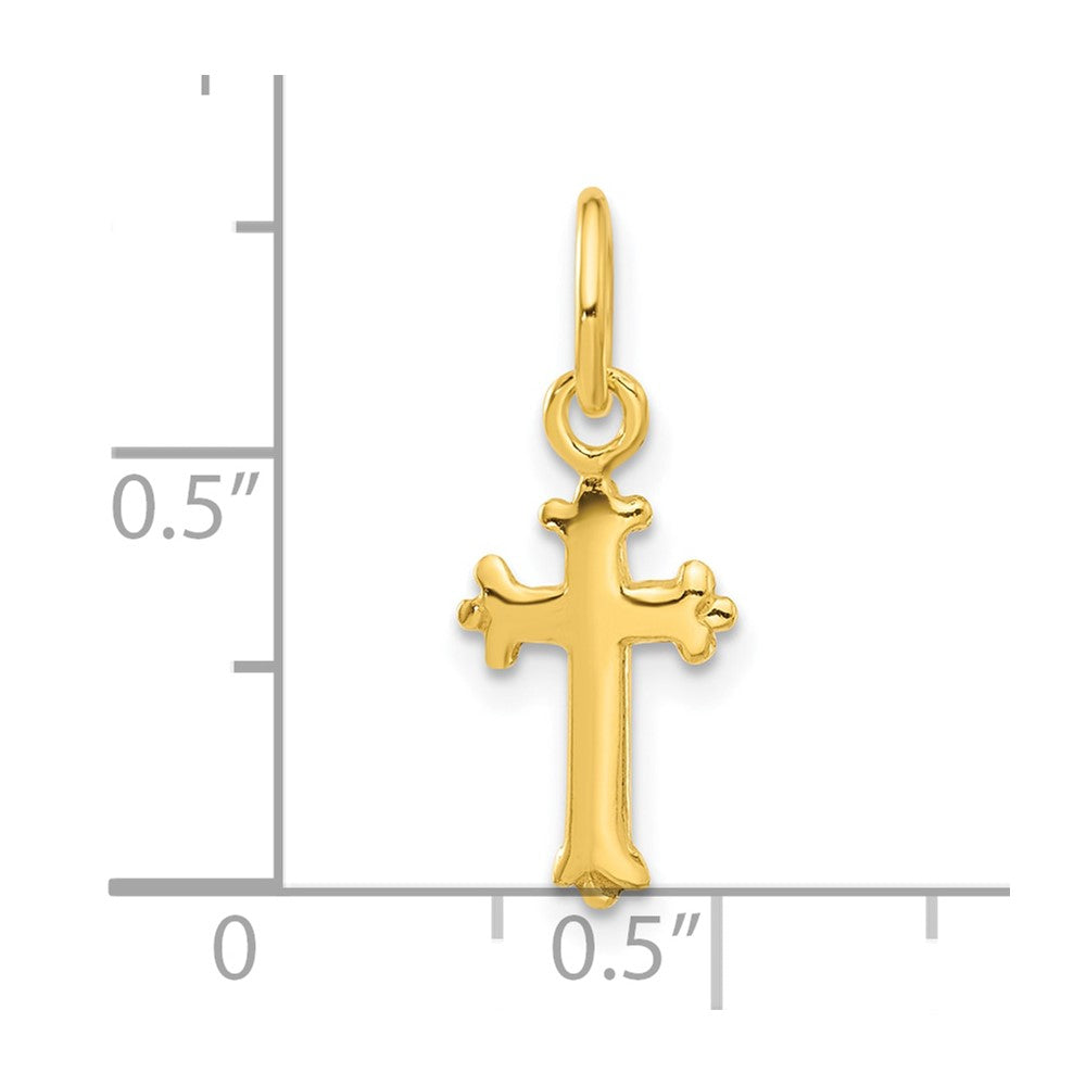 Sterling Silver Polished Cross Charm