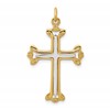 Sterling Silver Platinum-plated & Gold-tone Cross Pendant