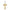 Sterling Silver Rhodium-plated & Gold-tone Brshd/Polished Cross Pendant