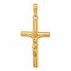 Sterling Silver Gold-tone Polished Crucifix Pendant