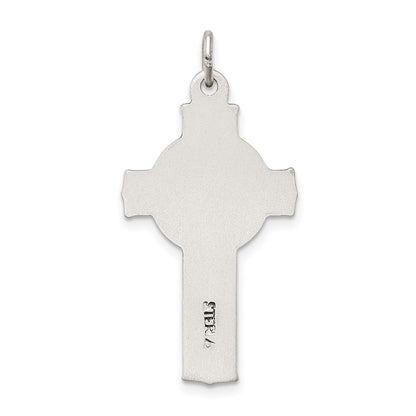 Sterling Silver Antiqued Irish 4-Way INRI Crucifix Cross Pendant