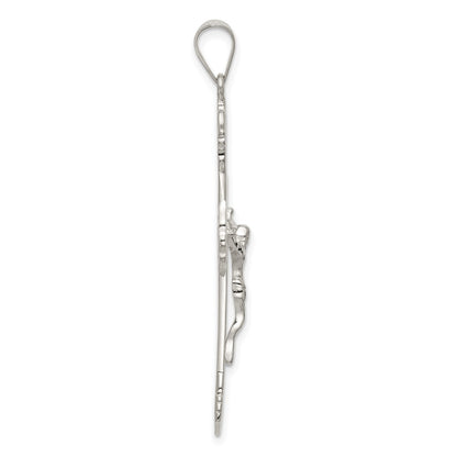 Sterling Silver Polished Crucifix Pendant