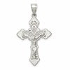Sterling Silver Polished Crucifix Pendant