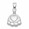 Sterling Silver Rhodium-plated Polished Puppy Paw Ash Holder Pendant