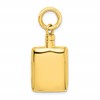 Sterling Silver Gold-tone Polished Rectangular Ash Holder Pendant