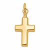 Sterling Silver Gold-plated Polished Cross Ash Holder Pendant