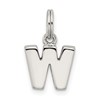 Sterling Silver Letter W Initial Charm