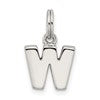 Sterling Silver Letter W Initial Charm