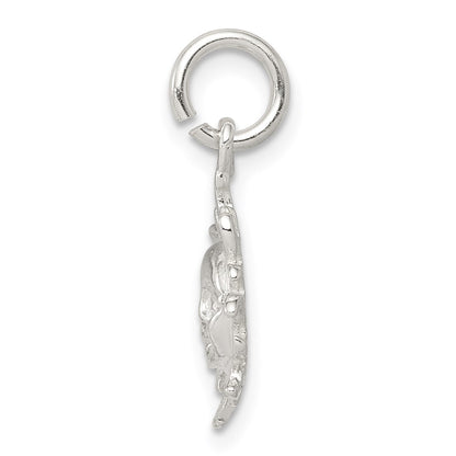 Sterling Silver Polished Face in Sun Pendant
