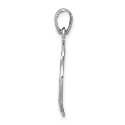 Sterling Silver Rhodium-plated Polished Celtic Knot Pendant