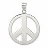 Sterling Silver Polished Peace Pendant