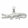 Sterling Silver Polished & Textured Crocodile Pendant