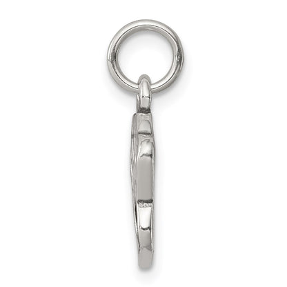 Sterling Silver Polished and Antiqued Paw Pendant