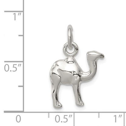 Sterling Silver Polished Mini 3-D Camel Reversible Pendant