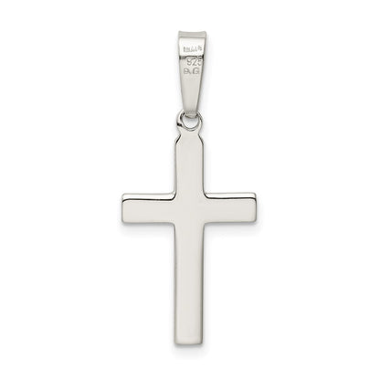 Sterling Silver Polished D/C Cross Pendant