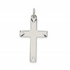 Sterling Silver Satin and D/C Cross Pendant