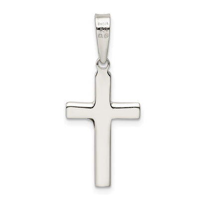 Sterling Silver Polished & textured Crucifix Pendant