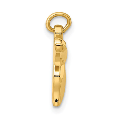 Sterling Silver Gold-plated Polished Small Chai Pendant