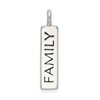 Sterling Silver Polished Enameled FAMILY Pendant