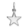 Sterling Silver Rhodium Plated Polished Star Charm