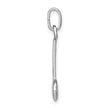 Sterling Silver Rhodium Plated Polished Music Note Charm