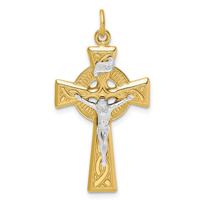 Sterling Silver & Gold-tone INRI Crucifix Pendant