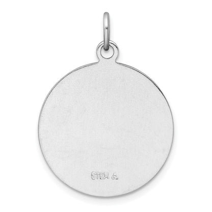 Sterling Silver Platinum-plated & Gold-tone St. Anthony Medal Pendant
