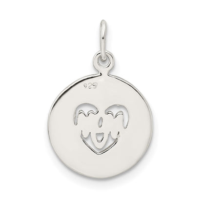 Sterling Silver Enamel MOM Charm