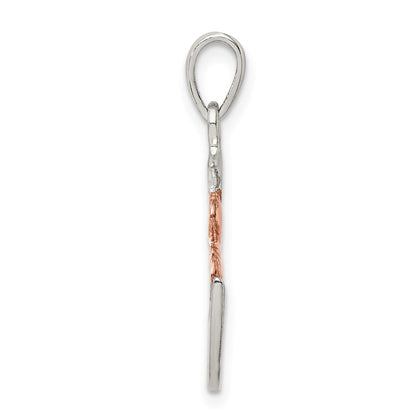 Sterling Silver & Rose-tone Enamel ALWAYS SISTER..FRIEND Pendant